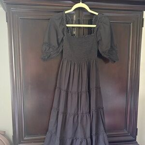 Hill House Black Long Sleeve Dress